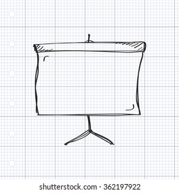 Simple hand drawn doodle of a screen