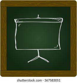 Simple hand drawn doodle of a screen