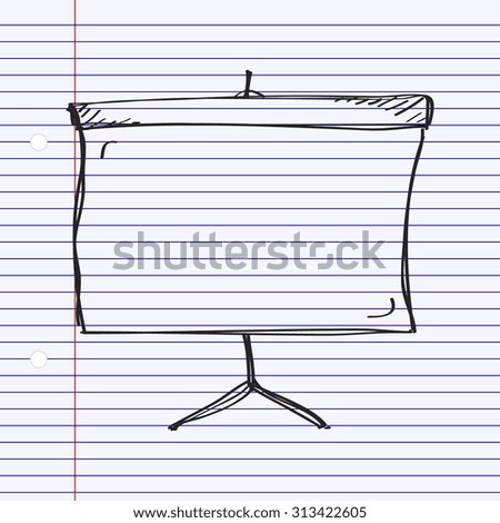 Simple hand drawn doodle of a screen