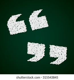 Simple hand drawn doodle of a set of quotation marks