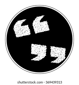 Simple hand drawn doodle of a set of quotation marks