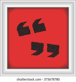 Simple hand drawn doodle of a set of quotation marks