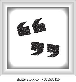 Simple hand drawn doodle of a set of quotation marks