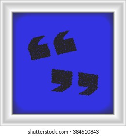 Simple hand drawn doodle of a set of quotation marks