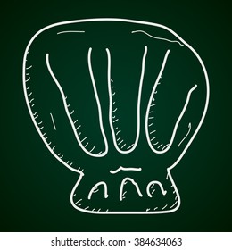 Simple hand drawn doodle of a shell