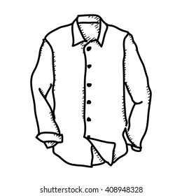 Simple hand drawn doodle of a shirt