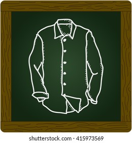 Simple hand drawn doodle of a shirt