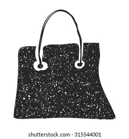 Simple hand drawn doodle of a shopping bag