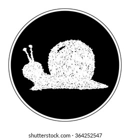 Simple hand drawn doodle of a snail