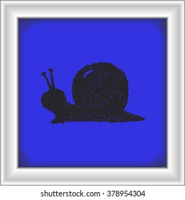 Simple hand drawn doodle of a snail
