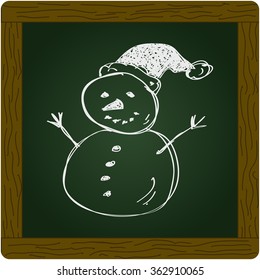 Simple hand drawn doodle of a snowman