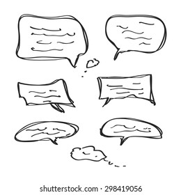 Simple hand drawn doodle of some speech bubbles