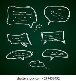 Simple hand drawn doodle of some speech bubbles