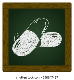 Simple hand drawn doodle of some tablets