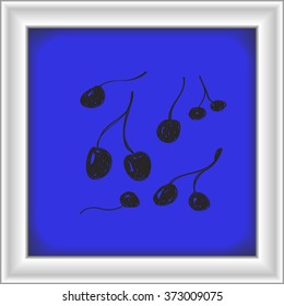 Simple hand drawn doodle of some cherries