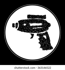 Simple hand drawn doodle of a space gun
