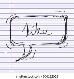Simple hand drawn doodle of a speech bubble