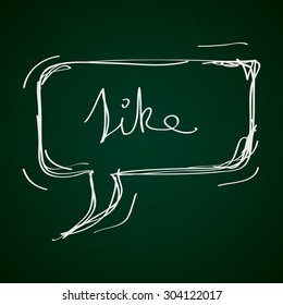 Simple hand drawn doodle of a speech bubble