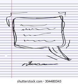 Simple hand drawn doodle of a speech bubble