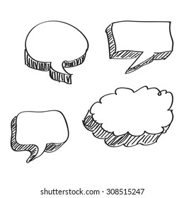 El simple doodle dibujado a mano de una burbuja del habla