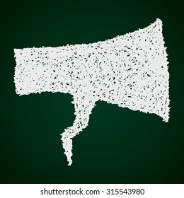 Simple hand drawn doodle of a speech bubble
