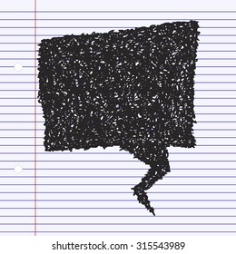 Simple hand drawn doodle of a speech bubble
