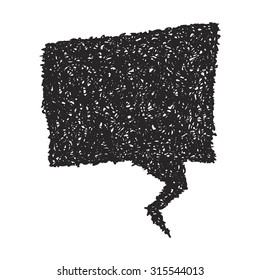 Simple hand drawn doodle of a speech bubble