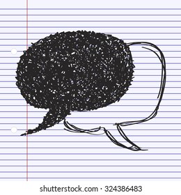 Simple hand drawn doodle of a speech bubble