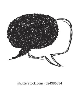 Simple hand drawn doodle of a speech bubble