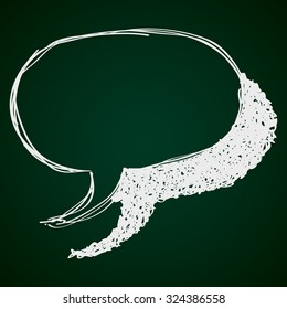 Simple hand drawn doodle of a speech bubble