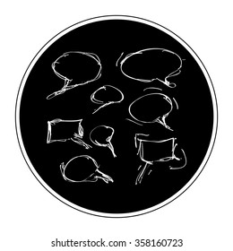 Simple hand drawn doodle of a speech bubble
