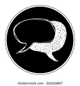 Simple hand drawn doodle of a speech bubble