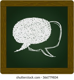 Simple hand drawn doodle of a speech bubble