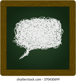 Simple hand drawn doodle of a speech bubble
