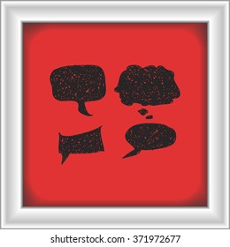 Simple hand drawn doodle of a speech bubble