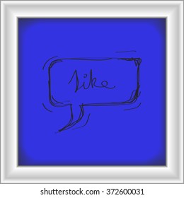 Simple hand drawn doodle of a speech bubble