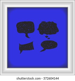 Simple hand drawn doodle of a speech bubble