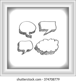 Simple hand drawn doodle of a speech bubble