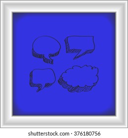 Simple hand drawn doodle of a speech bubble