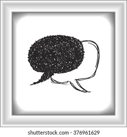 Simple hand drawn doodle of a speech bubble