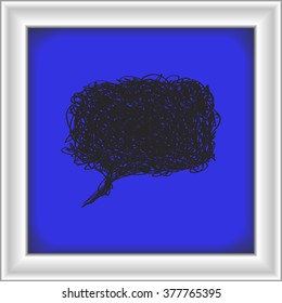 Simple hand drawn doodle of a speech bubble