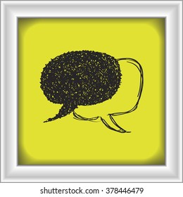 Simple hand drawn doodle of a speech bubble