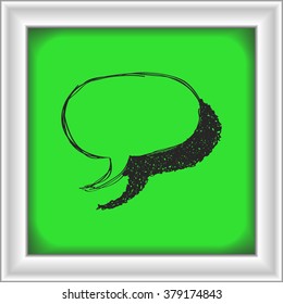 Simple hand drawn doodle of a speech bubble