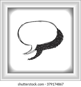 Simple hand drawn doodle of a speech bubble
