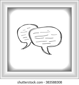 Simple hand drawn doodle of a speech bubble