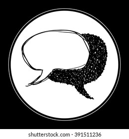 Simple hand drawn doodle of a speech bubble