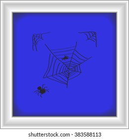 Simple hand drawn doodle of a spiders web