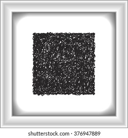 Simple hand drawn doodle of a square