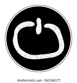 Simple hand drawn doodle of a standby symbol