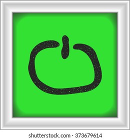 Simple hand drawn doodle of a standby symbol